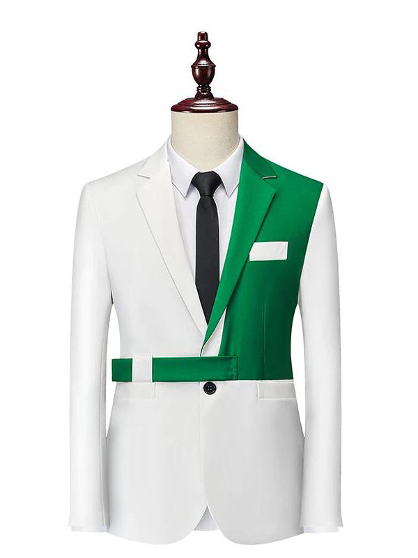 White 2-piece single-breasted Notch Lapel suit