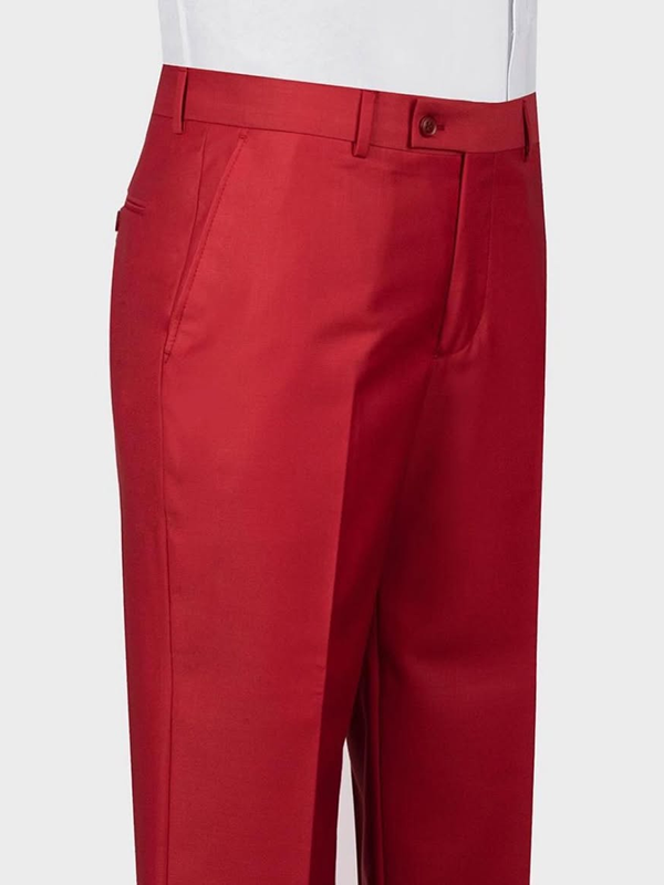 Red 2-piece double-breasted Peak Lapel suit