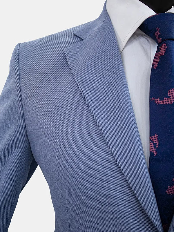 Blue 2-piece 2-button Notch Lapel suit