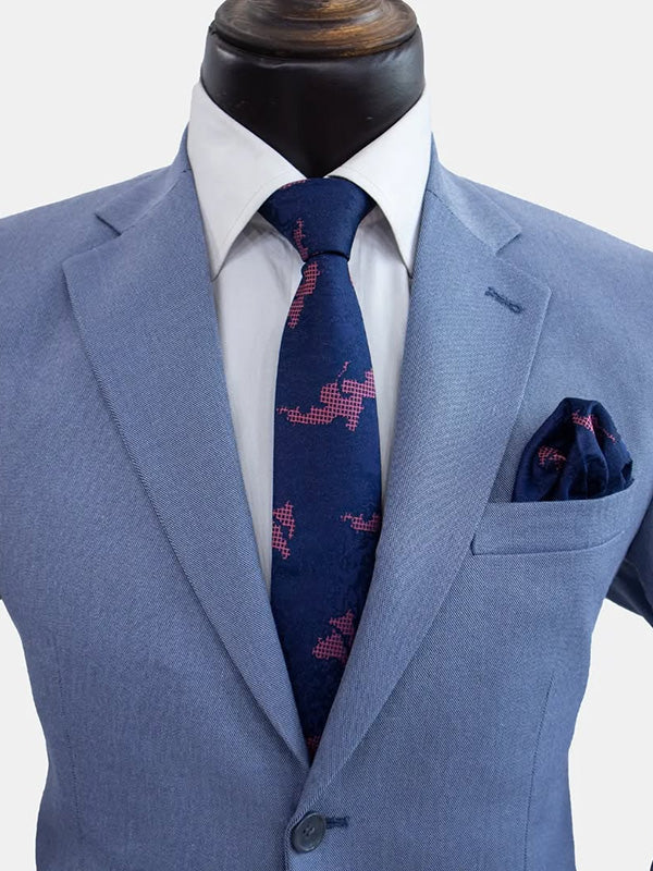Blue 2-piece 2-button Notch Lapel suit