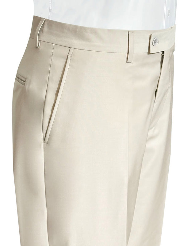 Beige 3-piece single-breasted Peak Lapel suit