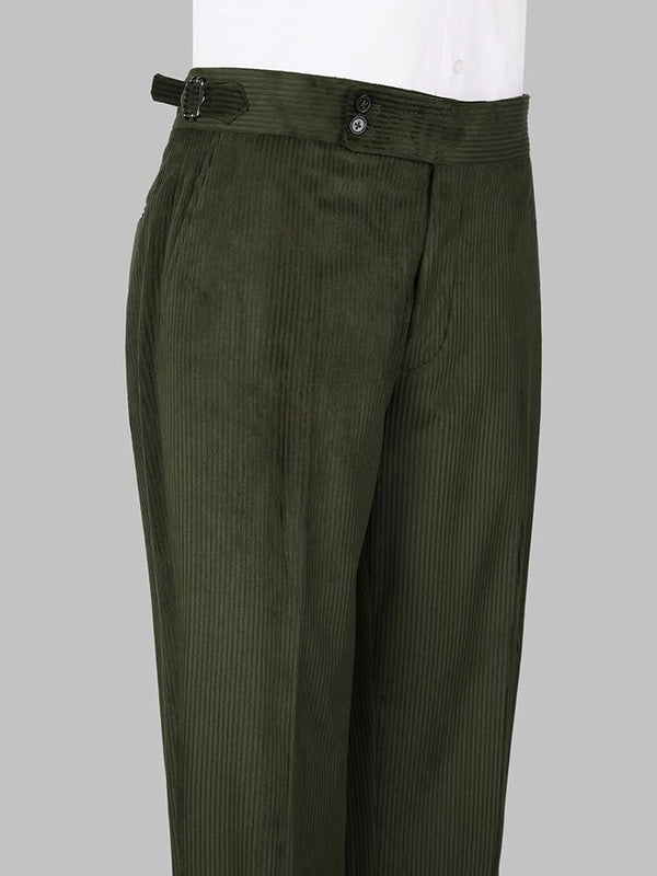 Green 2-Piece Double Breasted Peak Lapel suit