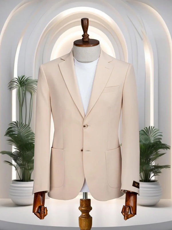 Khaki 2-piece Single breasted Notch Lapel suit