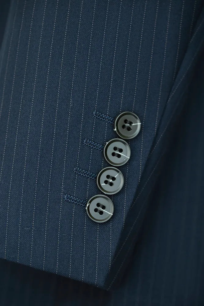 Men's Pinstripe Double-breasted 2-piece Suit