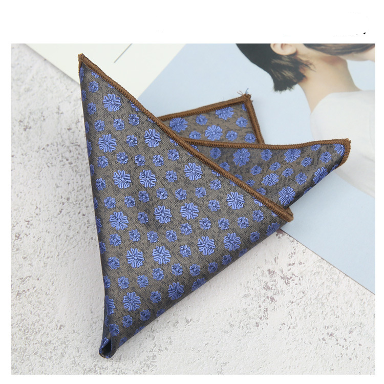 Men’s Gray Pattern Pocket Square