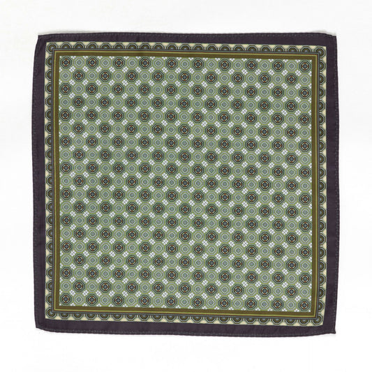 Men’s Light Green Pattern Pocket Square