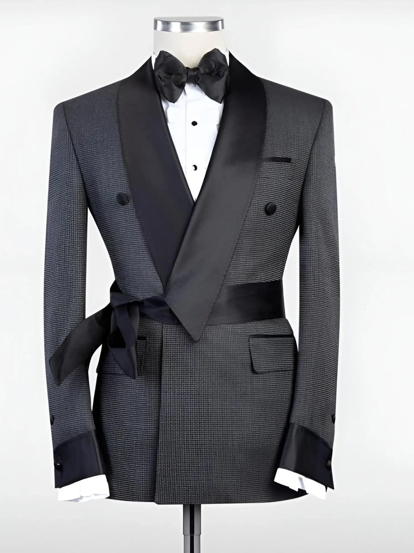 Classic Men’s Suit with Black Belt – Modern 2-Piece Formal & Business Style