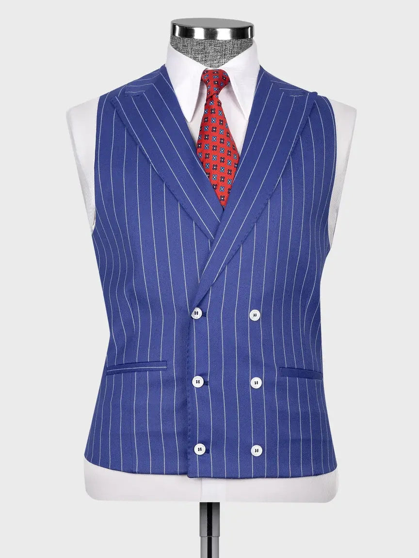 Blue Pinstripe Prom Suit for Men – Bold Statement Look