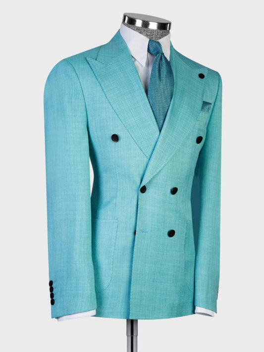 Mint Green Suit for Men – Bold Double Breasted Statement Style