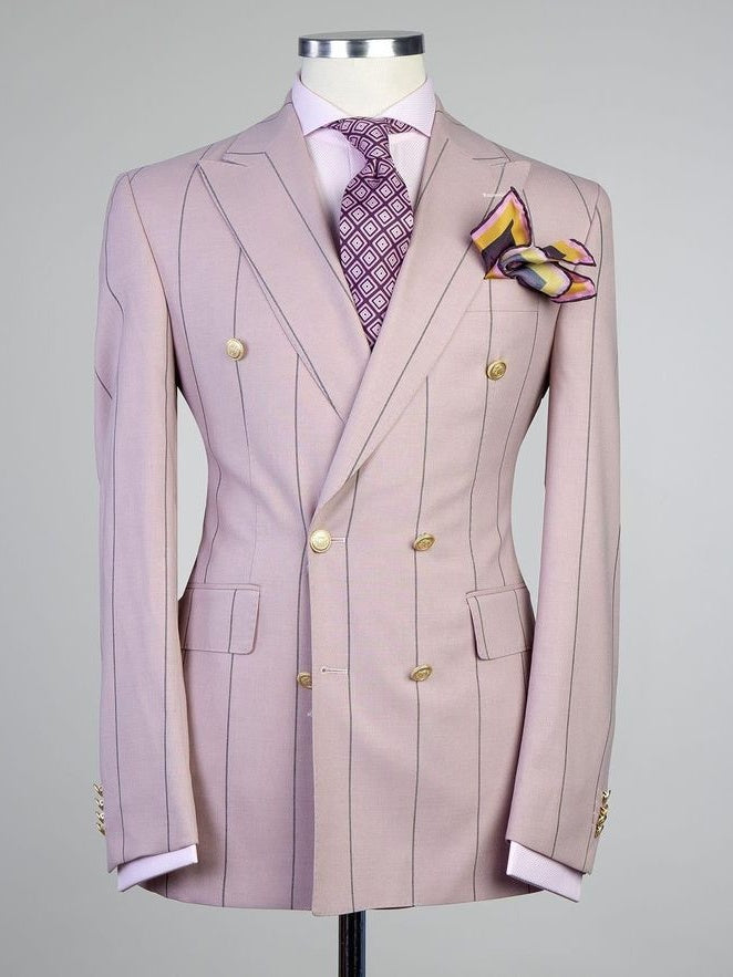 Pink Striped Prom Suit for Men – Bold Statement Look