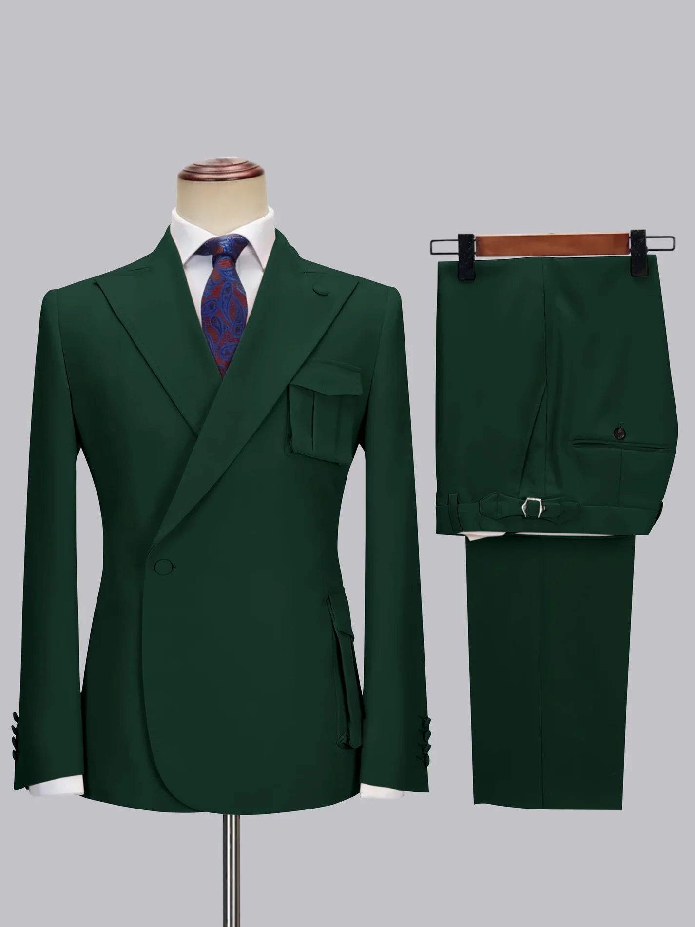 One-button Peak Lapel 2-piece Suit