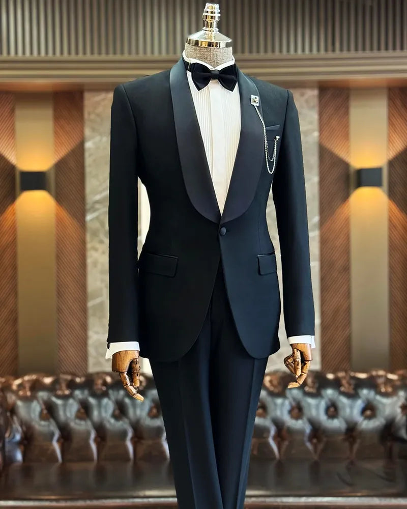 One-button Shawl Lapel 2-piece Tuxedo
