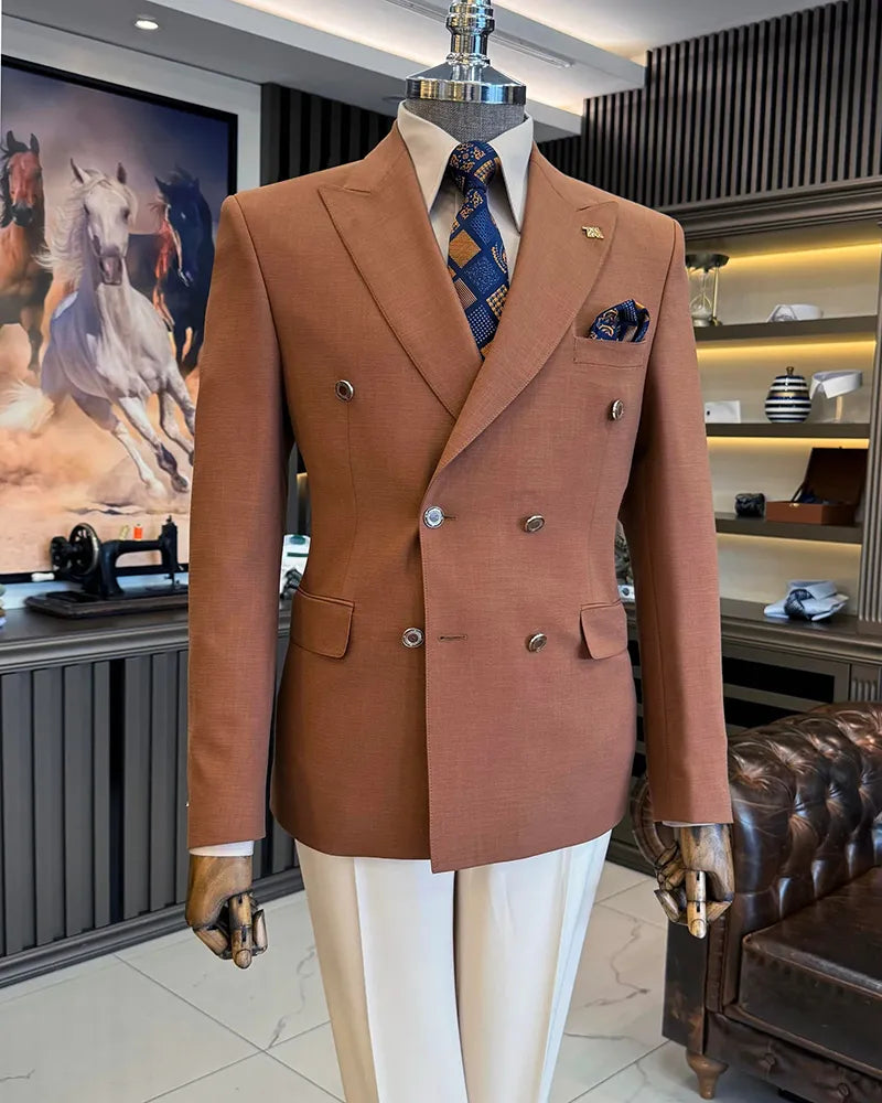 Double-breasted 2-piece Blazer Suit