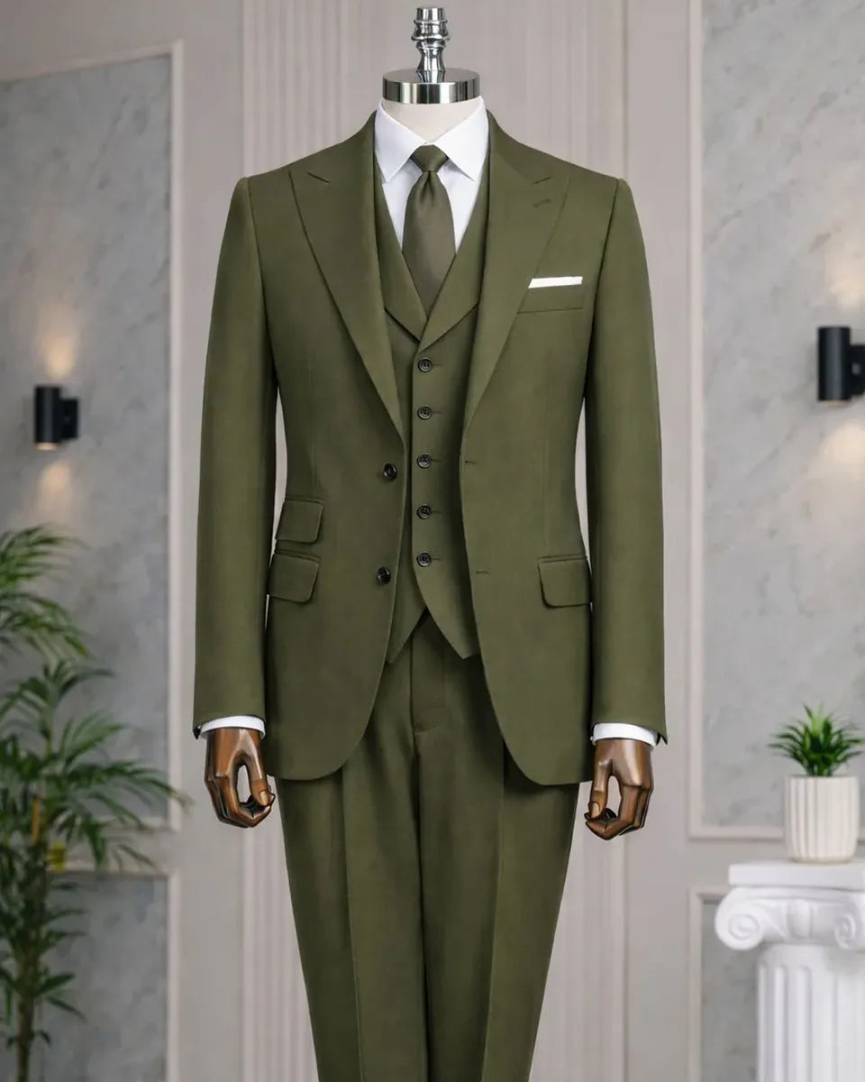 Peak Lapel 3-piece Suit