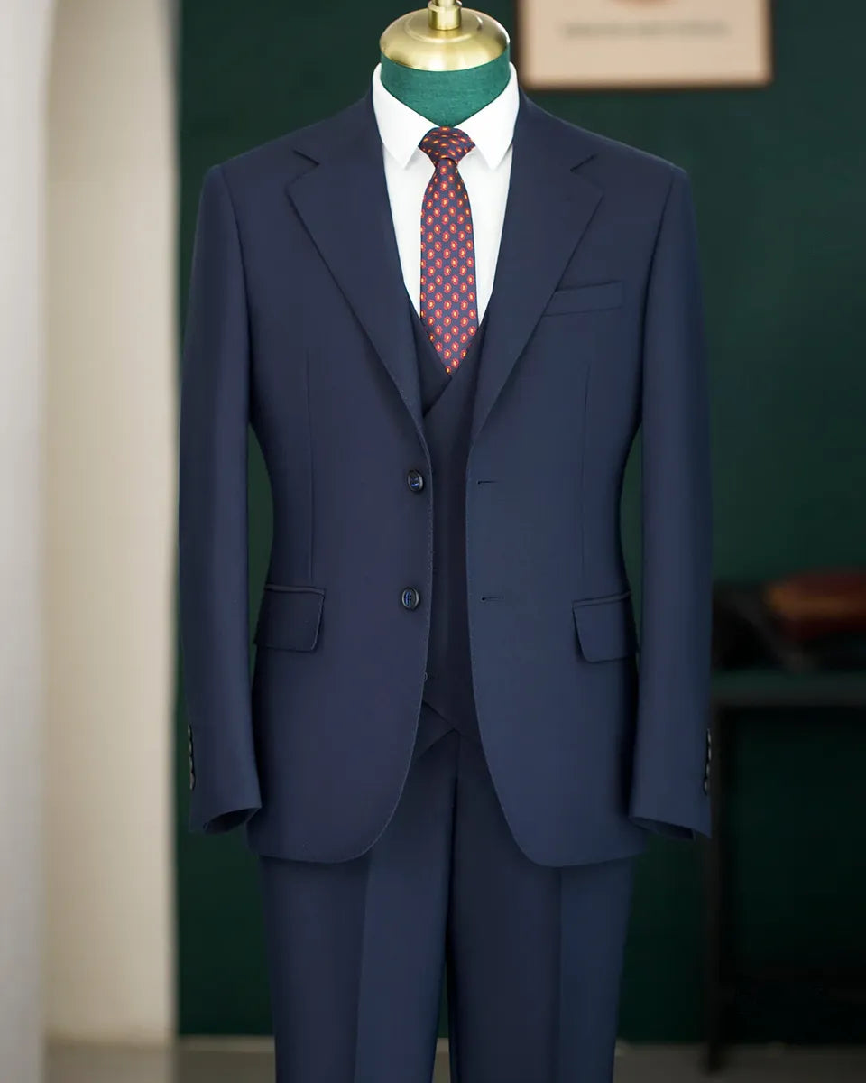 Men's Notch Lapel 3-piece Suit