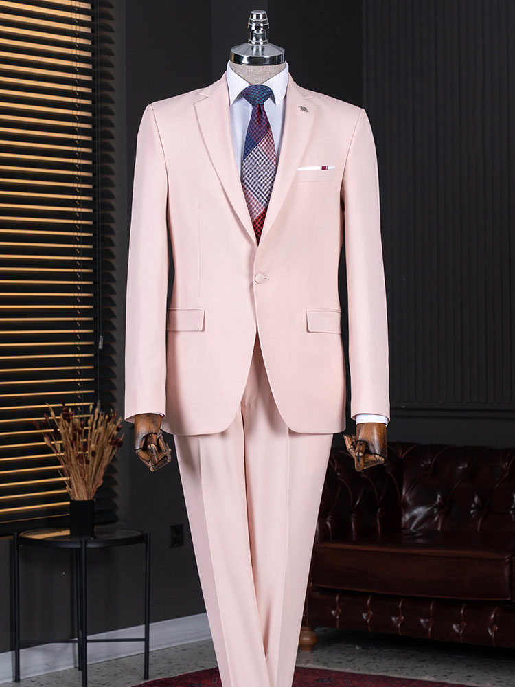 Notch Lapel One-button 2-piece Suit
