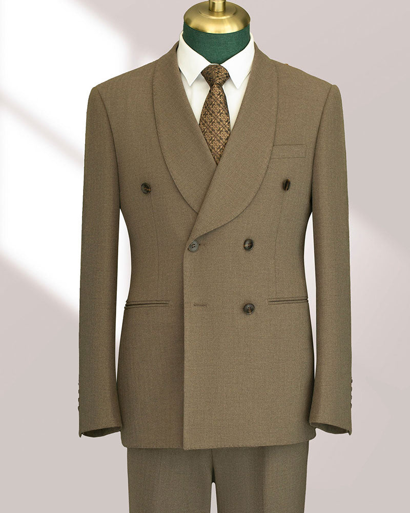 Double-breasted Shawl Lapel 2-piece Suit