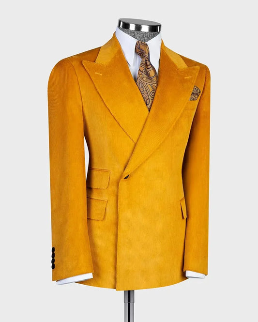 Corduroy One-button 2-piece Suit