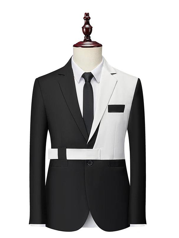 Black 2-piece single-breasted Notch Lapel suit