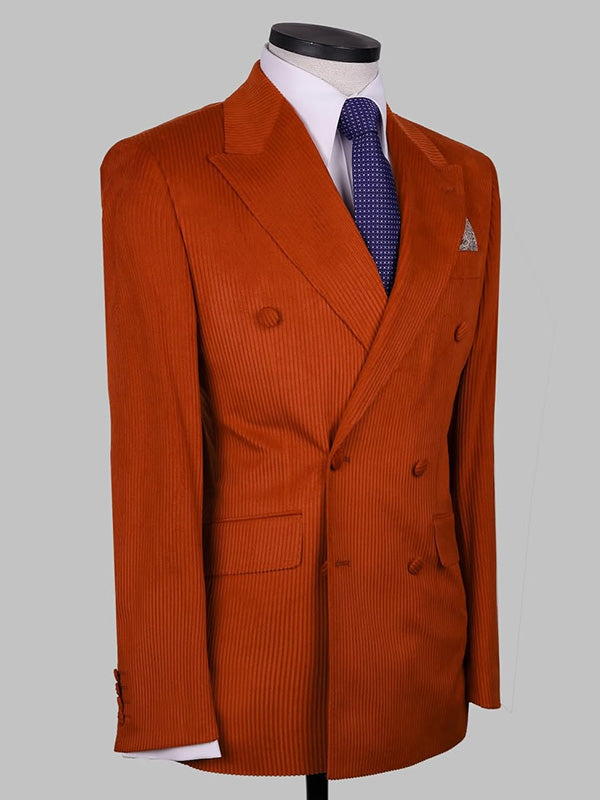 Red 2-Piece Double Breasted Peak Lapel suit