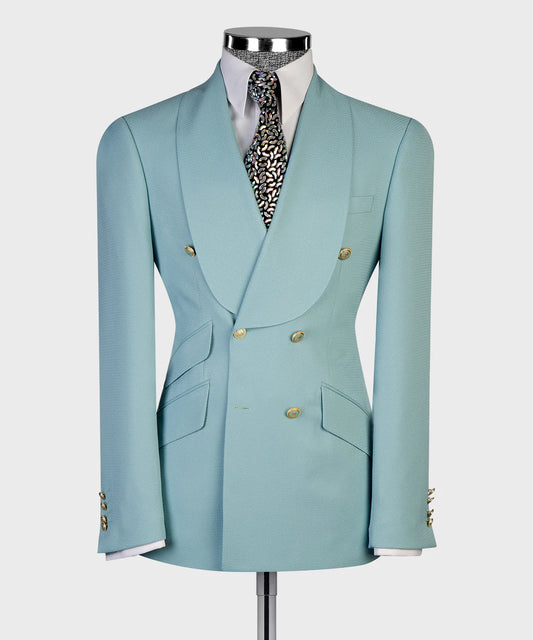 Double-breasted Shawl Lapel 2-piece Suit