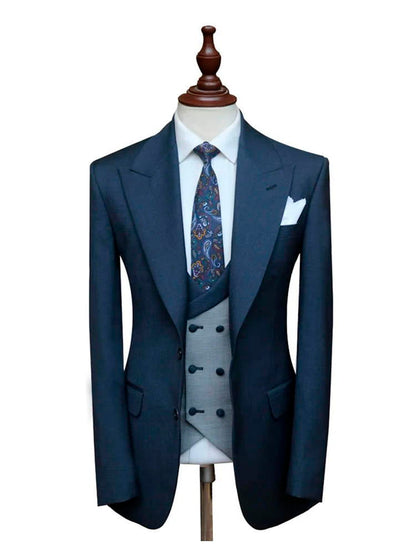 Men's Peak Lapel 3-piece Suit