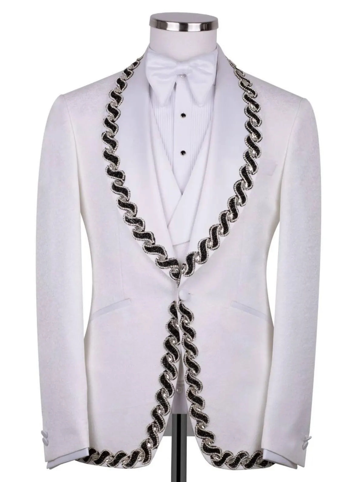 Men’s White Shawl Lapel Tuxedo Prom & Wedding Suit