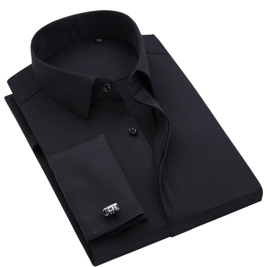 Men’s French Cuff Dress Shirt – Long Sleeve Business Formal Shirt
