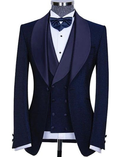 Dark Blue Tuxedo for Men – Slim Fit Prom, Wedding & Party Suit