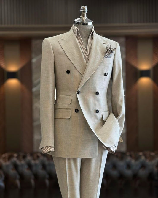 Double-breasted 2-piece Suit in Gray
