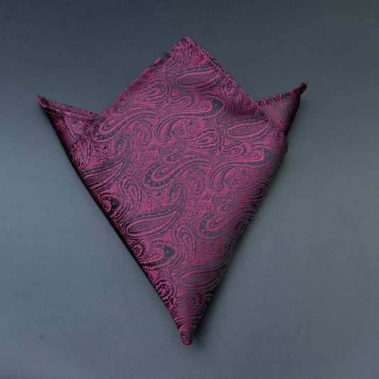 New Versatile Burgundy Pocket Square
