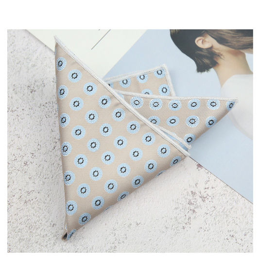 Apricot Patterned Pocket Square