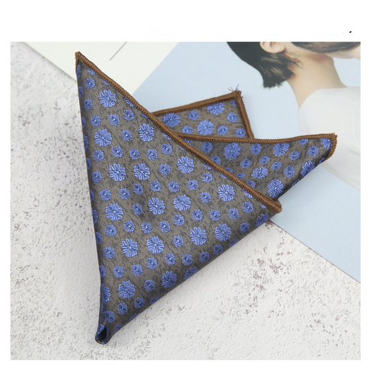 Men’s Gray Pattern Pocket Square