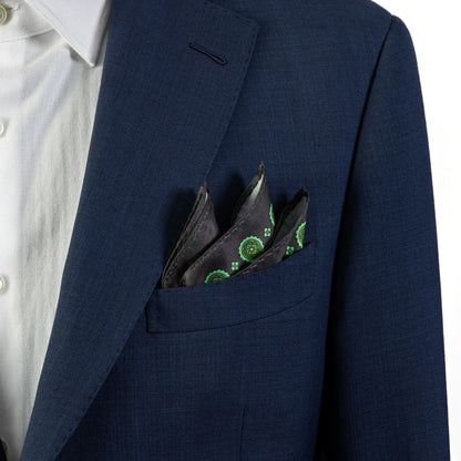 Men’s Green Pattern Pocket Square