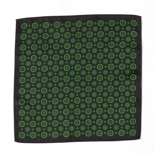 Men’s Green Pattern Pocket Square