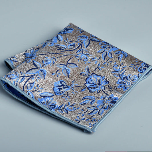 Men’s Blue Jacquard Pocket Square