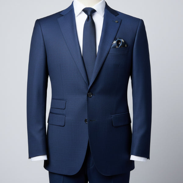 Men’s Blue Print Pocket Square