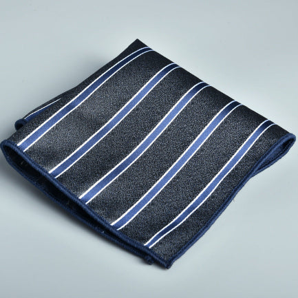 Men’s Grey Striped Pocket Square