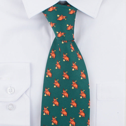 Men’s Vintage Green Printed Tie