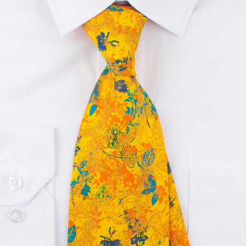 Men’s Vintage Golden Printed Tie