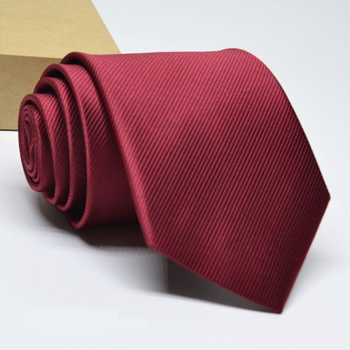 Men’s Casual & Formal 1200-Stitch High-Density Burgundy Tie