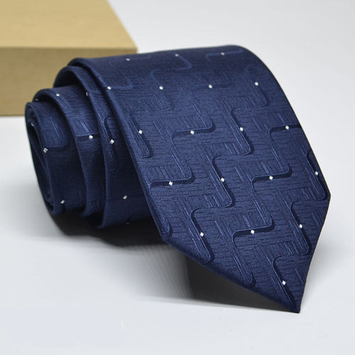 Men’s Casual & Formal 1200-Stitch High-Density Dark Blue Tie