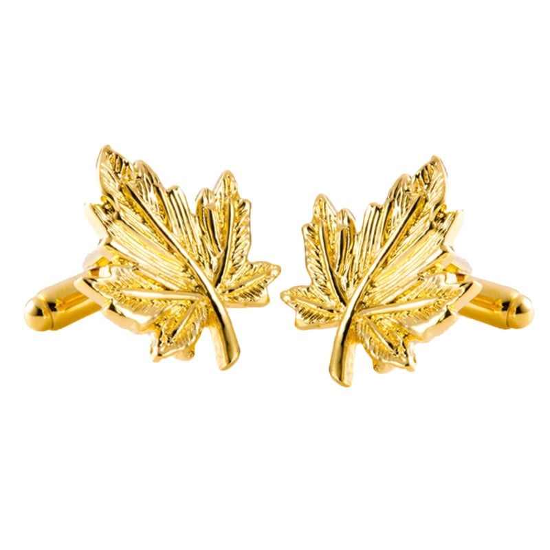 Men’s Classic Gold Maple Leaf Cufflinks