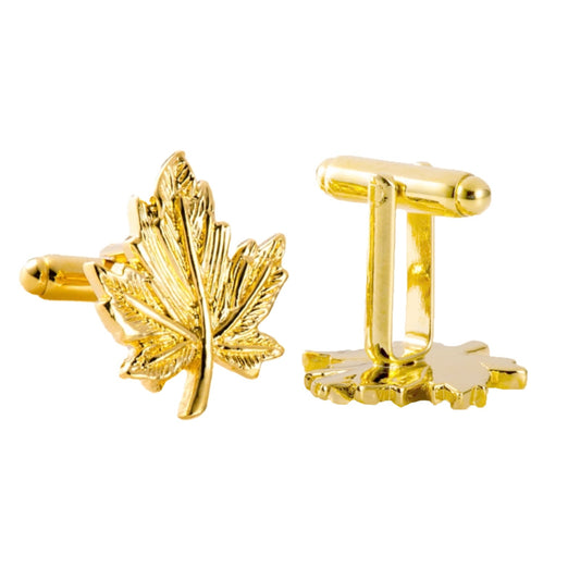 Men’s Classic Gold Maple Leaf Cufflinks