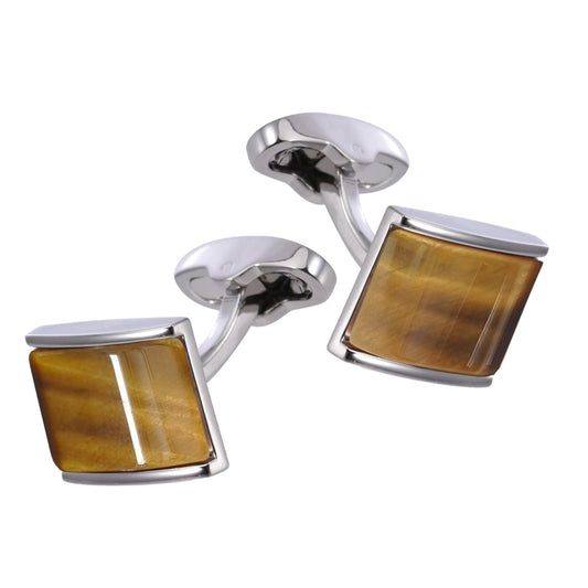 Men’s French Cufflinks with Light Brown
