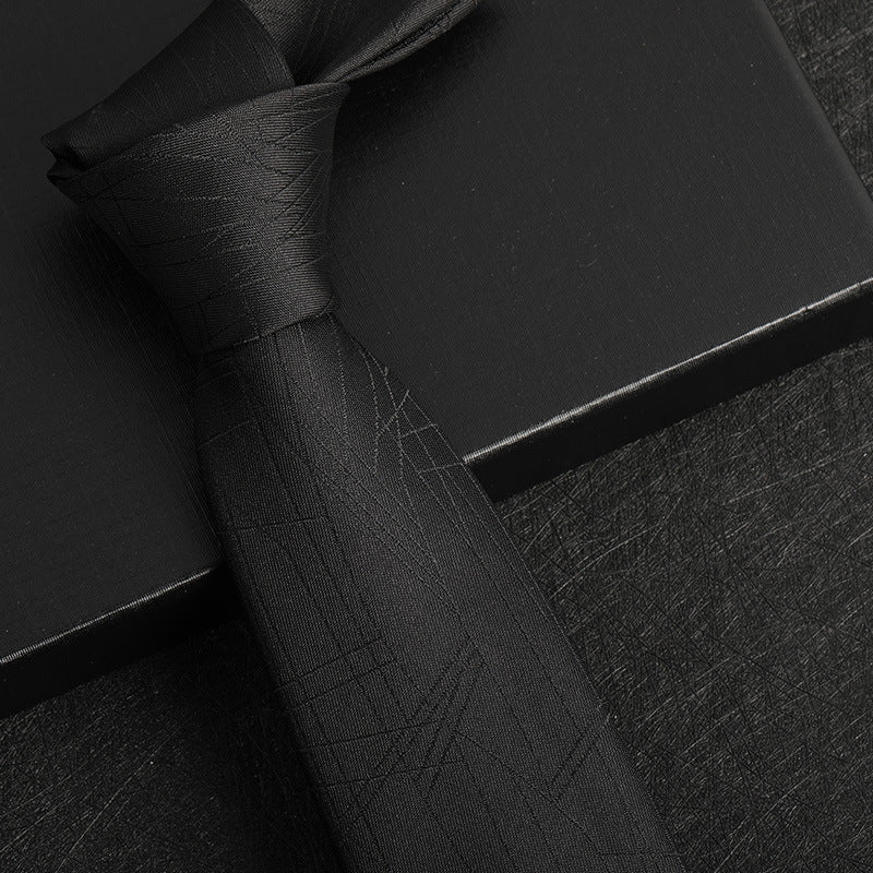 Men’s Black Hand-Tied Tie – Formal Business Dress Wear