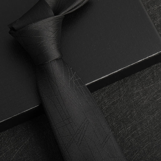 Men’s Black Hand-Tied Tie – Formal Business Dress Wear