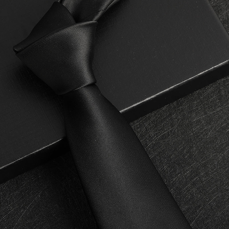 Men’s Black Hand-Tied Tie – Formal Business
