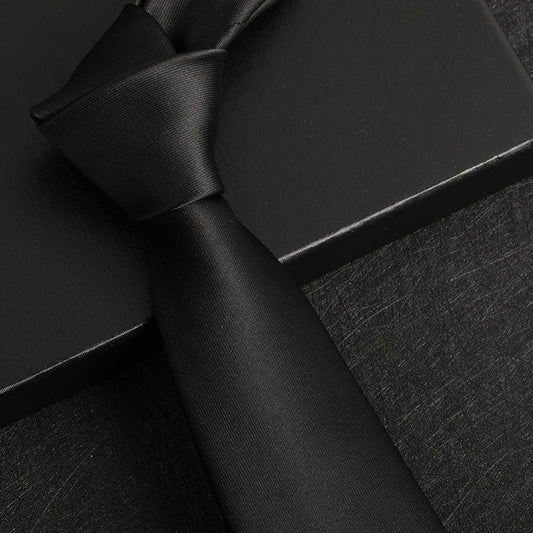 Men’s Black Hand-Tied Tie – Formal Business