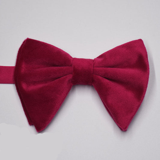 Red Velvet Oversized Bow Tie for Tuxedo & Suit